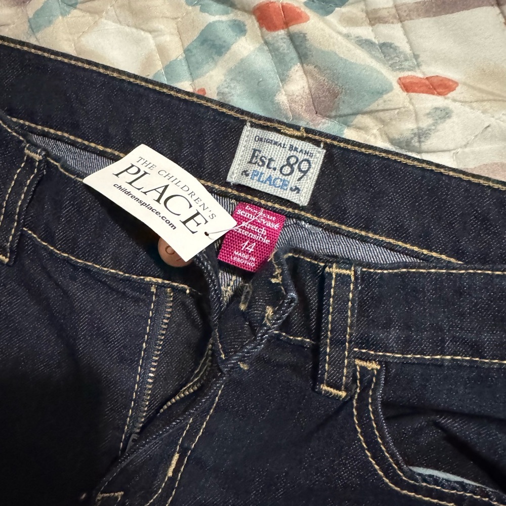The Children's Place Blue Straight Leg Jeans Classic Style - Picture 2 of 6